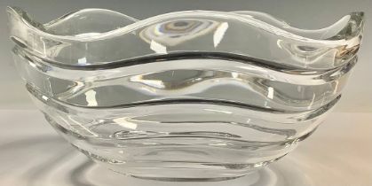 Tiffany & Co - a glass bowl, 24.5cm diam