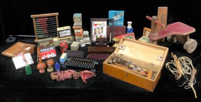 Toys and Juvenalia - a child's wooden croquet set, mid 20th century, boxed; a mid 20th century