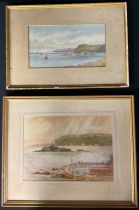 Constance A Stanton Drake’s Island and Plymouth Sound From the Hoe signed and dated 1974,