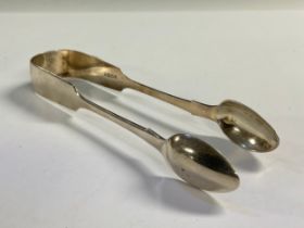 A pair of Victorian provincial silver sugar bows, Exeter 1857