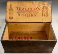 Advertising - a Teachers Highland Cream Whisky pine box