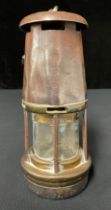 A miner's safety lamp, no.3534, 22cm high