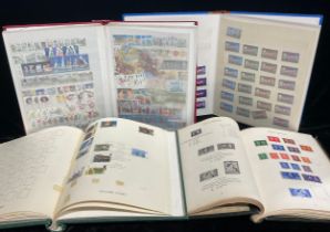 Stamps - four stamp albums, A - Z Worldwide, to include GB Windsor Vol 1 with many Victorian stamps