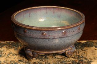 Charles Vyse (1882 - 1971) - a Chelsea pottery stoneware circular bowl, modelled and glazed after