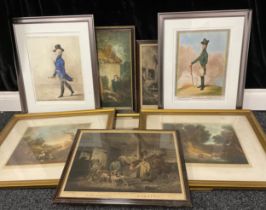 Pictures and Prints - three George Moorland prints; three prints, after George Moorland, signed in