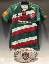 Rugby - Leicester Tigers, a signed rugby shirt and football 2020/21 season (2)