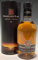 Spirits - a bottle of Highland Park, Orkney Islands, Single Malt Scotch Whisky, Aged 12 Years, 70cl,