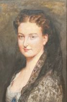 English School (early 20th century) Portrait of a Lady, oil on canvas, 59cm x 39cm
