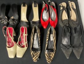 Vintage Fashion - ladies shoes including Prada, Jimmy Choo, Gucci (2), Kenzo, DKNY, Christian