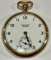 An Ingersoll Reliance gentleman's gold plated dress pocket watch