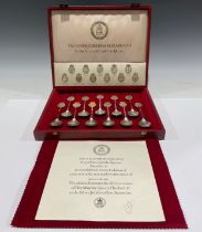 A set of eleven Elizabeth II silver commemorative spoons, The Royal Silver Jubilee Spoons, limited