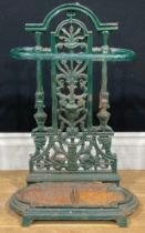 A Victorian style cast iron walking stick or umbrella stand, of small proportions, 52.5cm high