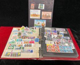 Stamps - binder with QEII mint sets and part sets, British Commonwealth, etc