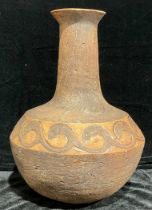 Studio Paottery - a large Art Pottery ovoid vase, Grace Potteries, Cornwall, decorated with a band