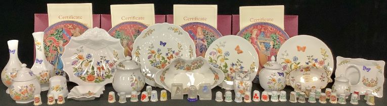 A set of four Royal Worcester collector's plates for Past Times, boxed with three certificates; an