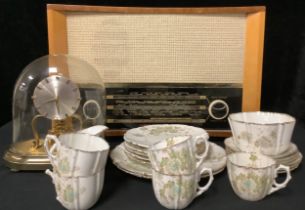 A Defiant radio AF22 radio; an Aynsley part tea service comprising cups, saucers, plates, bowl, etc;