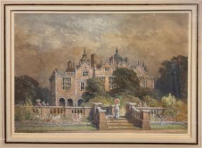 J L H (English School, late 19th/early 20th century) Aston Hall, West Birmingham monogrammed and