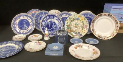 Ceramics - Wedgwood collector's plates; Wedgwood Jasperware pin dishes; Royal Crown Derby Posies