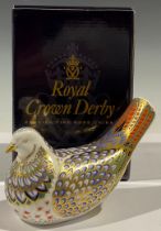 A Royal Crown Derby paperweight, Millennium Dove, Govier's exclusive, limited edition of 1500,