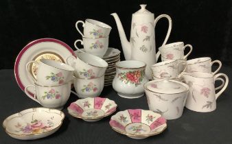 A Tuscan Windswept pattern tea service for six; a Czechoslovakian tea set for six; others, including