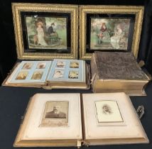 Social History - a late 19th/early 20th century photograph album; another; a family Bible; etc