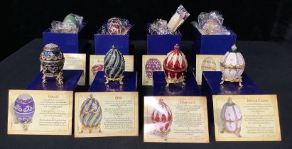 A collection of Atlas Editions The Origins of Faberge Eggs, each boxed (8)