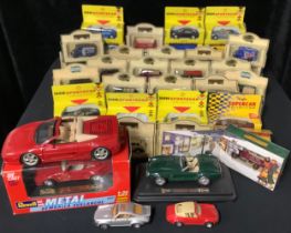 A Revell model car, boxed; others, Maisto Supercar Collection, including Bugatti, Corvette, Aston