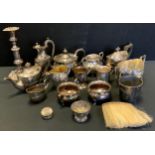 Silver plate - part silver plated tea sets; etc