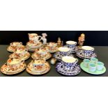 Ceramics - Royal Crown derby 1128 blanks tea set for 4; a early twentieth century tea set for set