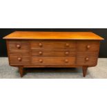 Mid century design - A Younger Furniture small sideboard, Mandeville Afrormosia model, the over-