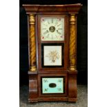 An E.N. Welch late 19th century eight-day American wall clock, 83cm high