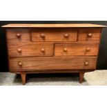 Mid century design - A Younger Furniture wide chest of drawers / sideboard, Mandeville Afrormosia