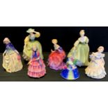 Royal Doulton figures - early figures including; Jennifer HN1484, Biddy RdNo760270, Lady Fayre