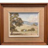 Beryl Guthrie (Australian, bn. 1929) Landscape, New South Wales, signed, oil on board, 20cm x 24.5cm