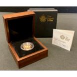 Coins and tokens - The 2009 UK Half Sovereign Gold proof coin, 1885/1500, certificate and boxed