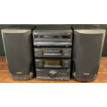 A Technics stereo stacking system - Stereo Amplifier SE-CH540, Tuner/sound processor ST-CH540, CD