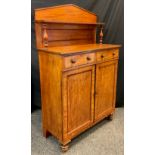 A Victorian mahogany Chiffonier, pointed gallery back, two frieze drawers over pair of panelled