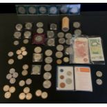 Coins & Tokens - English inc £2 pound, commemorative 50 pence's inc Beatrix Potter etc; crowns, Bank