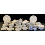 A standard table service for twelve including coffee pot, tea pot, twelve tea cups and saucers,