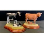 Border fine arts - Jersey cow and calf, A1465; Holstein Friesian cow and new calf, A1466 (2)