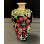 A Moorcroft 'Pheasants eye' 72/6 shape vase, designed by Shirley Hayes,c.2001, 15cm high