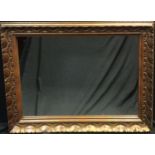 Mid century gilt frame wall mirror 96cm x 76cm