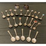 Silver & Plate - sterling silver spoons. napkin rings etc 178g; others 900, grade, 800 grade and
