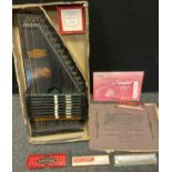 Musical instruments - a Zimmermann autoharp, by the Phonoharp Company, East Boston, Massachusetts,