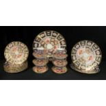 A set of six Royal Crown derby Imari 2451 pattern coffee cans, saucers and side plates; a 2451