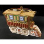 A Royal Crown Derby Paperweight, The Burton Wagon, the third in the series of Gypsy Caravans,