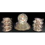 A Royal Crown Derby Imari 2451 pattern tea set, comprising six teacups, saucers and tea plates,