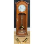 A mahogany Vienna style wall clock, 112cm high