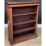 A Victorian walnut open bookcase, 106cm high, 81cm wide, 27cm deep