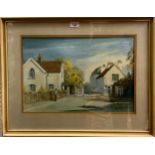 Alec Butson, Toll Gate, Hadley Common, signed, watercolour, 32cm x 47cm.